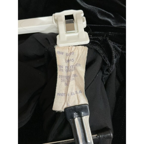 VTG Chetta B Sherrie Bloom Womens Velvet Shirt Size Large Black Goth 90s Grunge - Picture 4 of 4